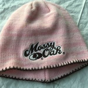 Pink Mossy Oak knit hat